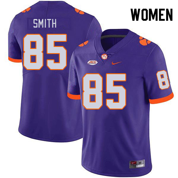 Women's Clemson Tigers Jackson Smith #85 College Purple NCAA Authentic Football Stitched Jersey 23CS30RA